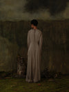 Mutedance 25 Autumn and Winter Round Neck Long Sleeve Waist Dress Flower Dye MD-MD25FW99-sand (MD25FW98)